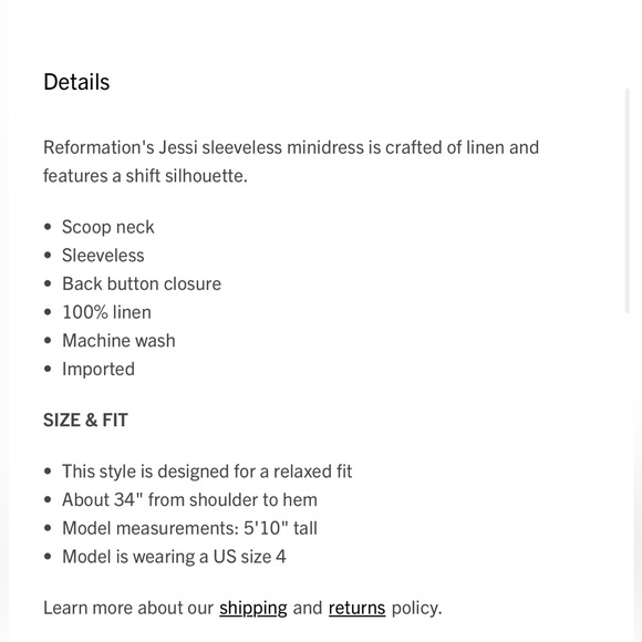 Reformation Jessi Linen Dress Swan Strip - Picture 6 of 7